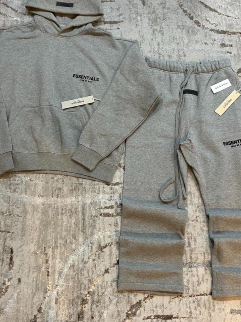 essentials XXS Dark oat uncuffed set